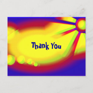 abstrakter Pop Art Grunge danke Postcard Postkarte