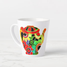 Abstrakter Pop Teekessel C.S. Lewis Tee und Bücher Milchtasse