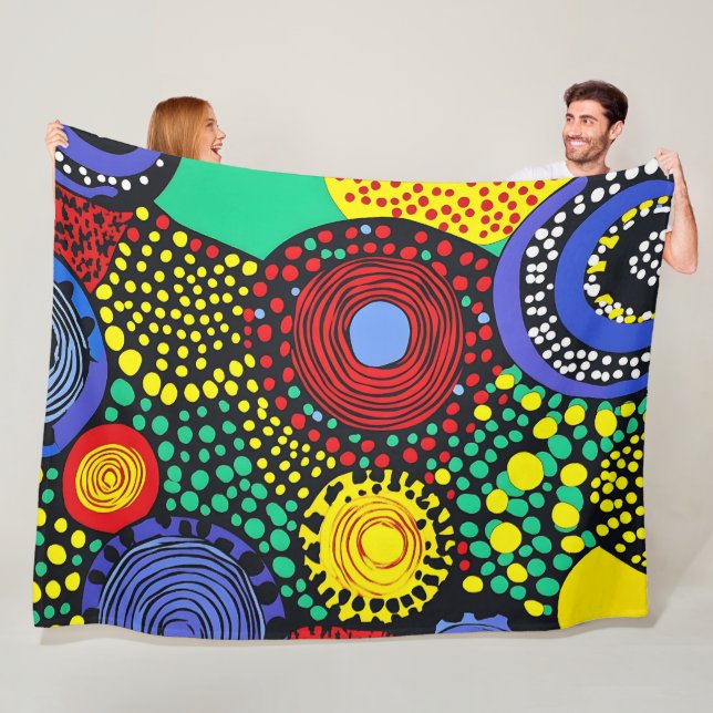 Abstrakter Punkt 3 Fleecedecke (Beispiel)