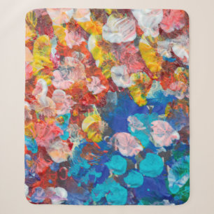 Abstrakter Punktstrich mit Pinselstrich, Acryl und Sherpadecke