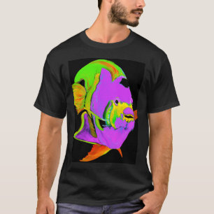Abstrakter Purpur-Engelfisch T-Shirt