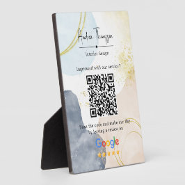 Abstrakter QR-Code für die Überprüfung von Wasserf Fotoplatte