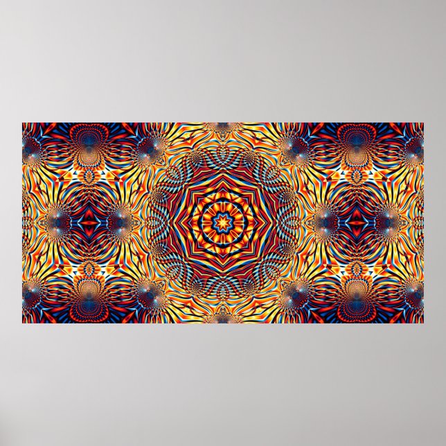 Abstrakter quadratischer Hintergrund. Symmetrische Poster (Vorne)