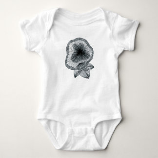 Abstrakter radialer Linienkunst-Blumen-Babyooveral Baby Strampler
