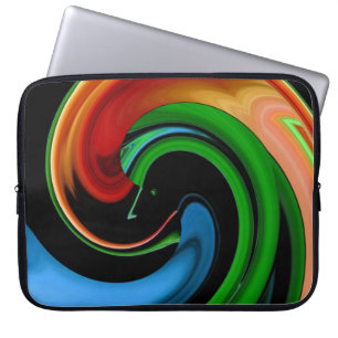 Abstrakter Rainbow-Cartoon-Bildschirm Laptopschutzhülle
