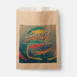 Abstrakter Raindrop Pinselstrich Dankbar Geschenktütchen