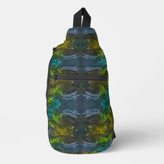 Abstrakter Raum Crossbody Bag (Vorderseite)