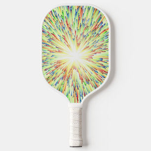 Abstrakter Raum hell grün blasen Pickleball Schläger