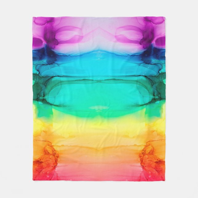 Abstrakter Regenbogen farbiger Hintergrund, Tapete Fleecedecke (Vorderseite)