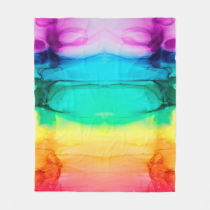 Abstrakter Regenbogen farbiger Hintergrund, Tapete Fleecedecke