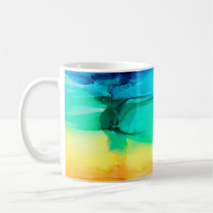 Abstrakter Regenbogen farbiger Hintergrund, Tapete Kaffeetasse