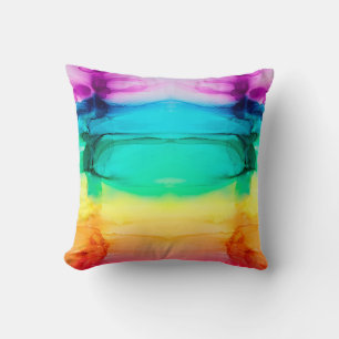 Abstrakter Regenbogen farbiger Hintergrund, Tapete Kissen