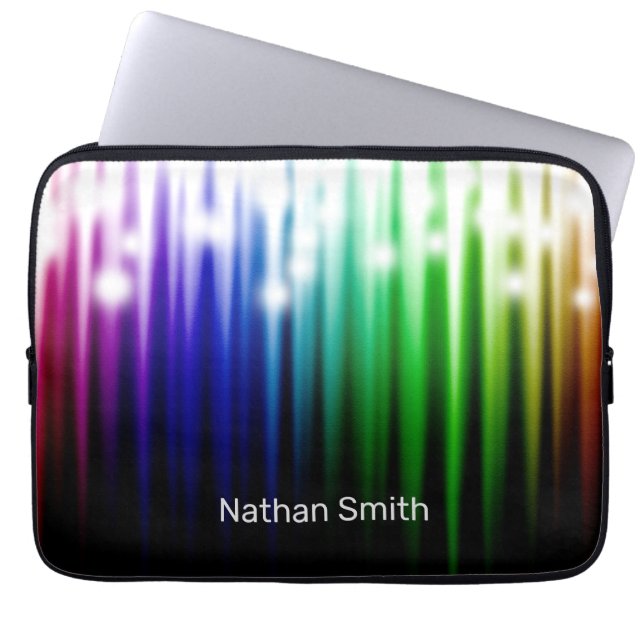 Abstrakter Regenbogen funkelnd moderne Textur Laptopschutzhülle (Vorderseite)