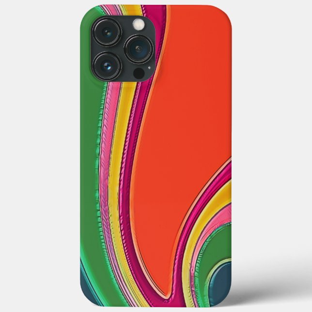Abstrakter Regenbogen Modern inspirierende Orange Case-Mate iPhone Hülle (Rückseite)