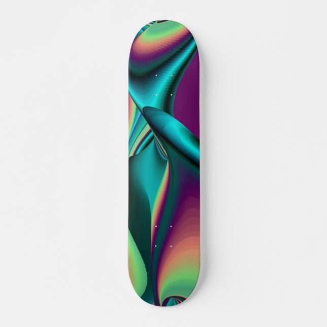 Abstrakter Regenbogen Skateboard (Vorne)