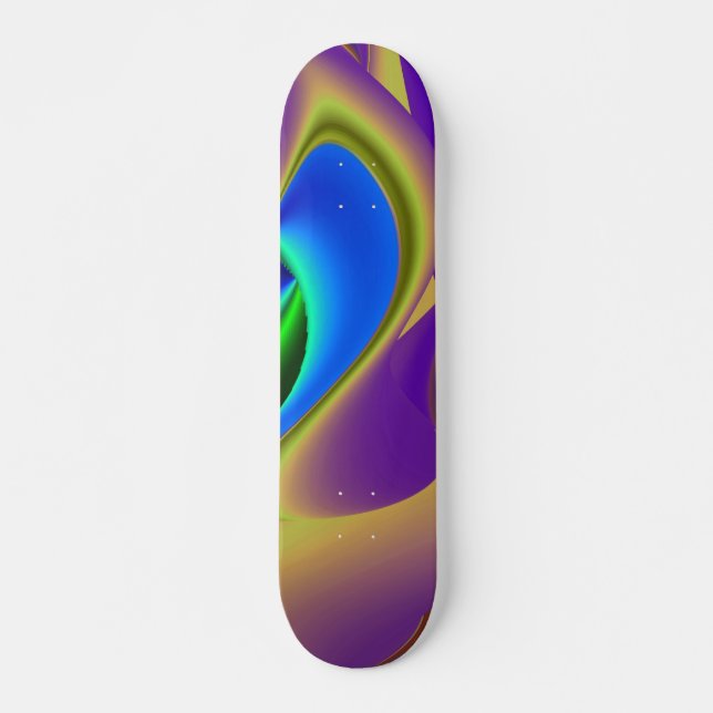 Abstrakter Regenbogen Skateboard (Vorne)