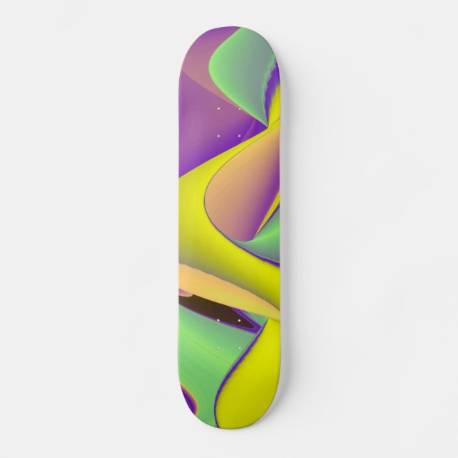 Abstrakter Regenbogen Skateboard (Vorderseite)