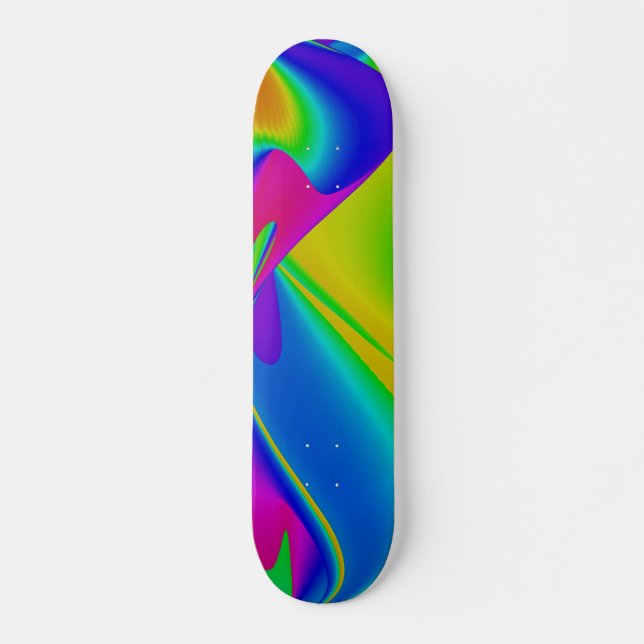 Abstrakter Regenbogen Skateboard (Vorne)