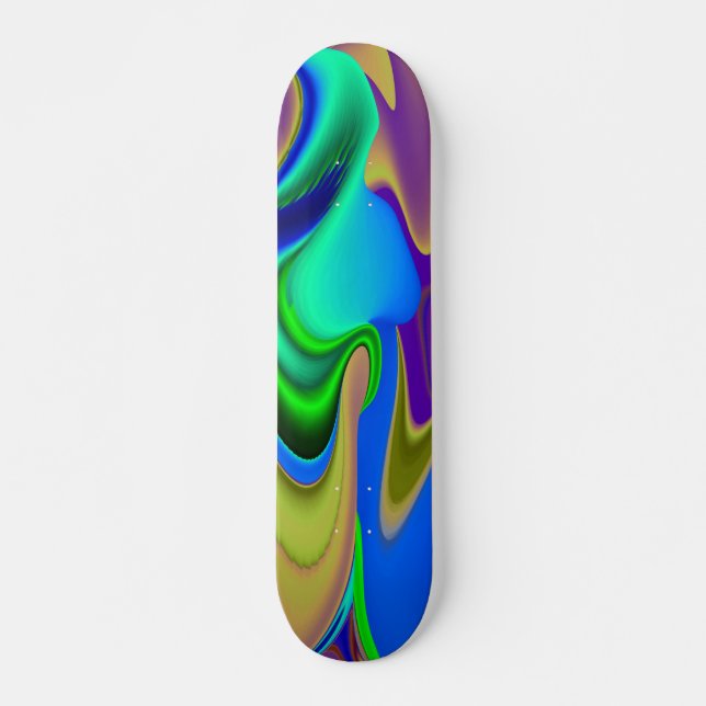 Abstrakter Regenbogen Skateboard (Vorne)