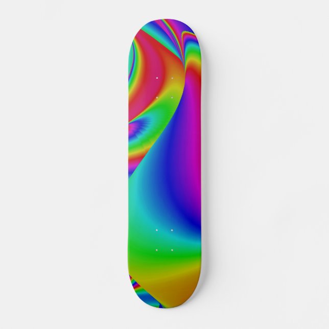 Abstrakter Regenbogen Skateboard (Vorderseite)