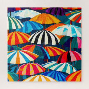 Abstrakter Regenbogen Strand Umbrella