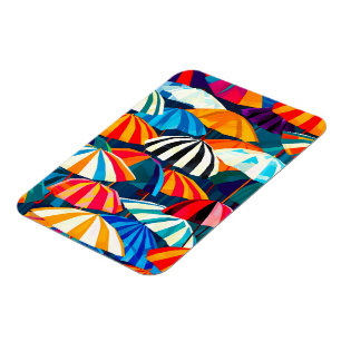 Abstrakter Regenbogen Strand Umbrella Magnet