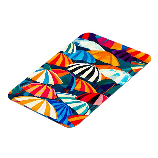 Abstrakter Regenbogen Strand Umbrella Magnet (Linke Seite)