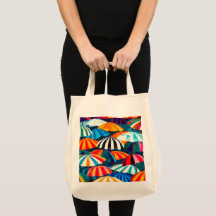 Abstrakter Regenbogen Strand Umbrella Tragetasche