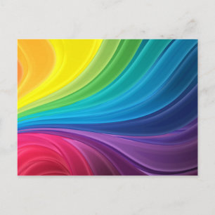 Abstrakter Regenbogen Swirbel Postkarte
