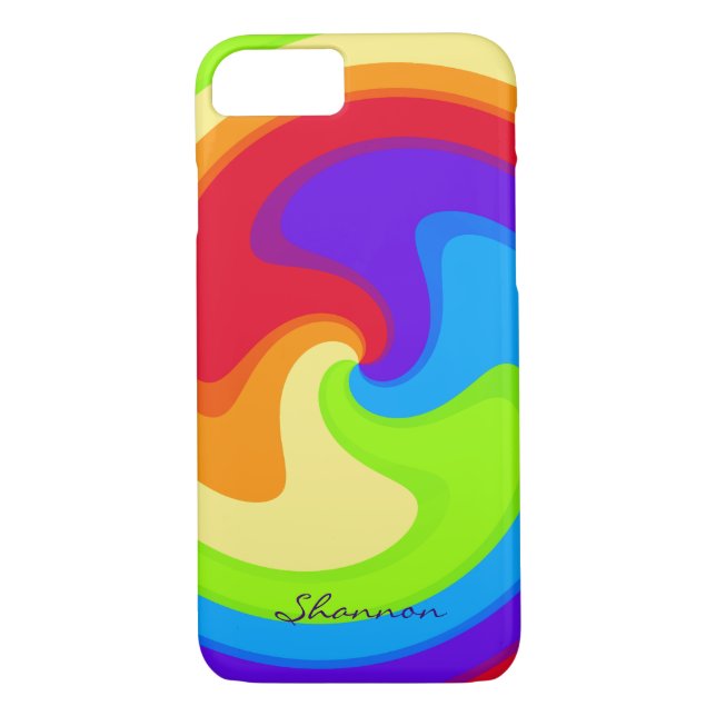 Abstrakter Regenbogen Swirl iPhone 7 Gehäuse Case-Mate iPhone Hülle (Rückseite)