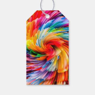 Abstrakter Regenbogen Wirbel Modern Geschenkanhänger