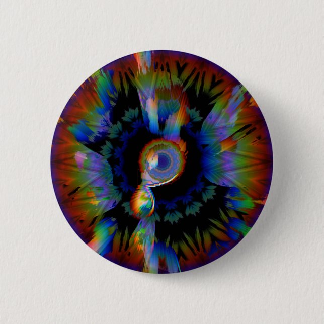 Abstrakter Regenbogenknopf Button (Vorderseite)