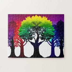 Abstrakter Regenbogenwall