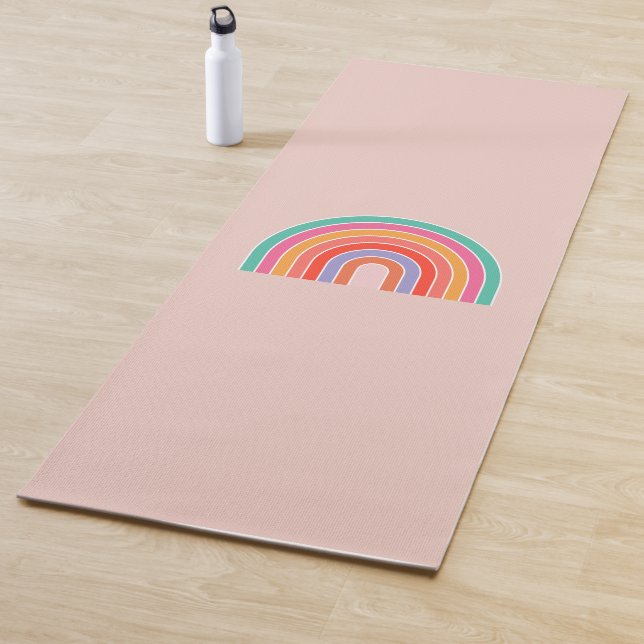 Abstrakter Retro-farbiger Regenbogen Yogamatte (Beispiel)