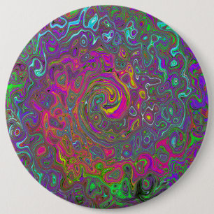 Abstrakter Retro-Flüssig-Swirl, schlaff Button