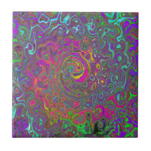 Abstrakter Retro-Flüssig-Swirl, schlaff Fliese