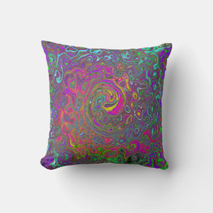 Abstrakter Retro-Flüssig-Swirl, schlaff Kissen
