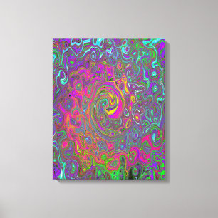 Abstrakter Retro-Flüssig-Swirl, schlaff Leinwanddruck