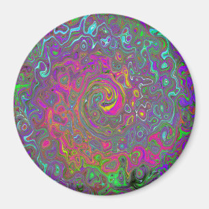Abstrakter Retro-Flüssig-Swirl, schlaff Magnet