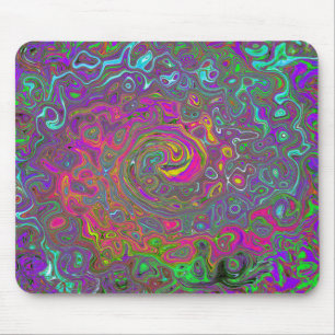 Abstrakter Retro-Flüssig-Swirl, schlaff Mousepad