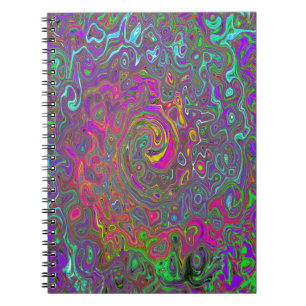 Abstrakter Retro-Flüssig-Swirl, schlaff Notizblock