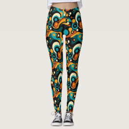 Abstrakter Retro-Funk Leggings