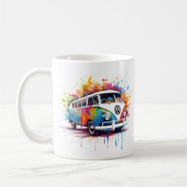 abstrakter Retro-Hippie-van Kaffeetasse