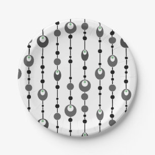 Abstrakter Retrodesign-Deko mit Drehkissen Pappteller