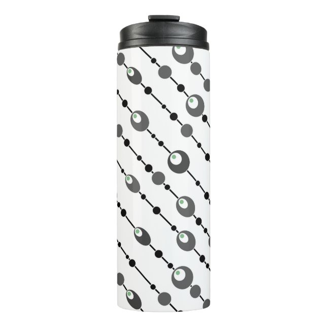 Abstrakter Retrodesign-Deko mit Drehkissen Thermosbecher (Vorderseite)