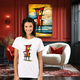 Abstrakter Rettungsturm | Expressionistische Kunst T-Shirt