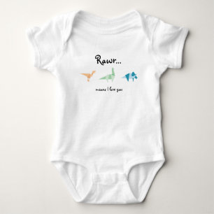 Abstrakter Rohstoff meine Liebe Du Dinosaurier Baby Strampler