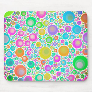 Abstrakter rosa Blumengarten Mousepad