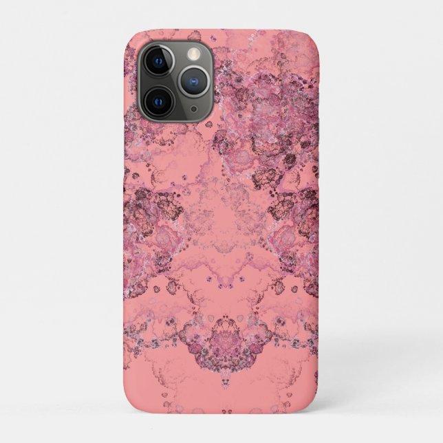Abstrakter Rosa Stein Case-Mate iPhone Hülle (Rückseite)