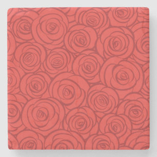 Abstrakter Rosen-Hintergrund Steinuntersetzer
